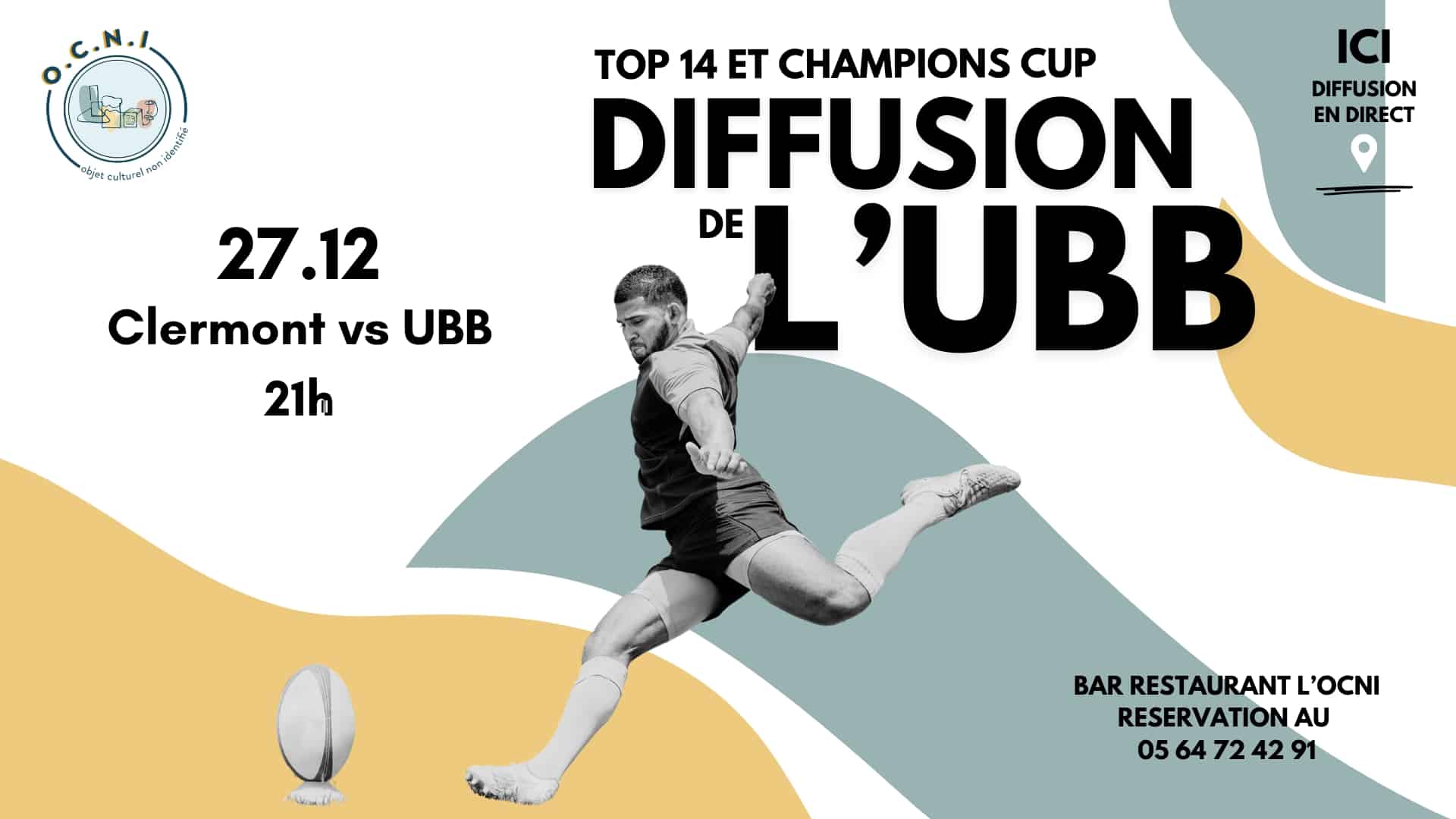 Diffusion en direct : Clermont vs UBB – 27 décembre 2025 à 21h