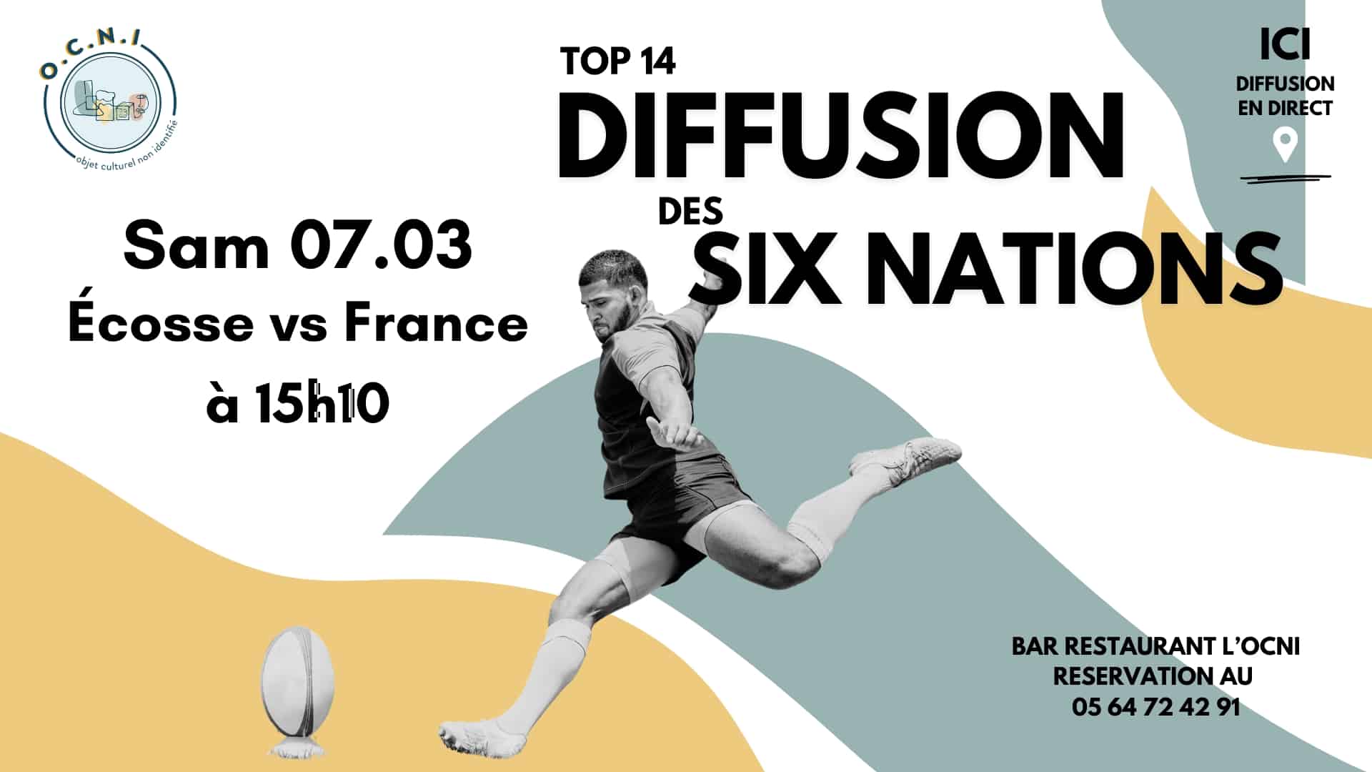 🏉 Diffusion Écosse – France à Bordeaux